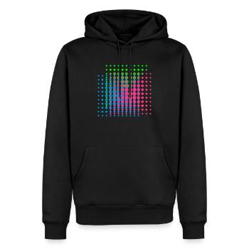 Dots II - Sweat à capuche Premium bio Homme - noir - Devant - Nico (187cm)