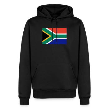 Drapeau Afrique du Sud - Sweat à capuche Premium bio Homme - noir - Devant - Nico (187cm)