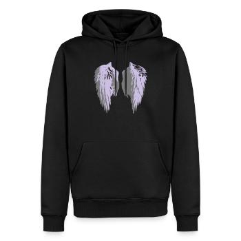 angel_wings - Männer Premium Bio Hoodie - Schwarz - Vorne - Nico (187cm)