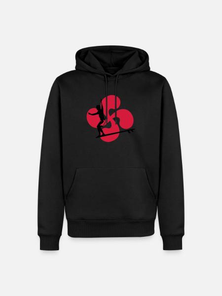 Surf basque - Sweat à capuche Premium bio Homme - noir