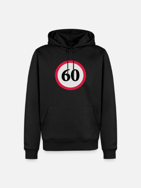 geschwindigkeitstafel_60 - Männer Premium Bio Hoodie - Schwarz