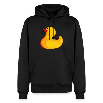 Quietscheente - Men’s Premium Organic Hoodie - black - Front - Nico (187cm)