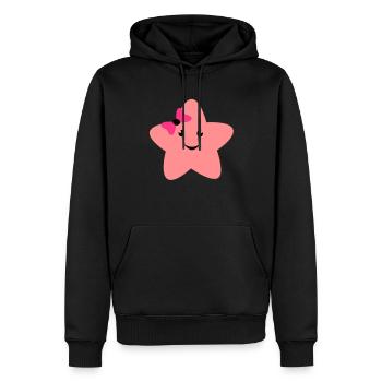 cute star, süßer Stern mit Schleife - Männer Premium Bio Hoodie - Schwarz - Vorne - Nico (187cm)