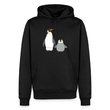 Parent And Child Penguin - Männer Premium Bio Hoodie - Schwarz - Vorne - Nico (187cm)