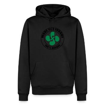 Made in Euskadi lauburu - Sweat à capuche Premium bio Homme - noir - Devant - Nico (187cm)