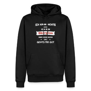 Astrologie Horoskop - Skorpion - Männer Premium Bio Hoodie - Schwarz - Vorne - Nico (187cm)