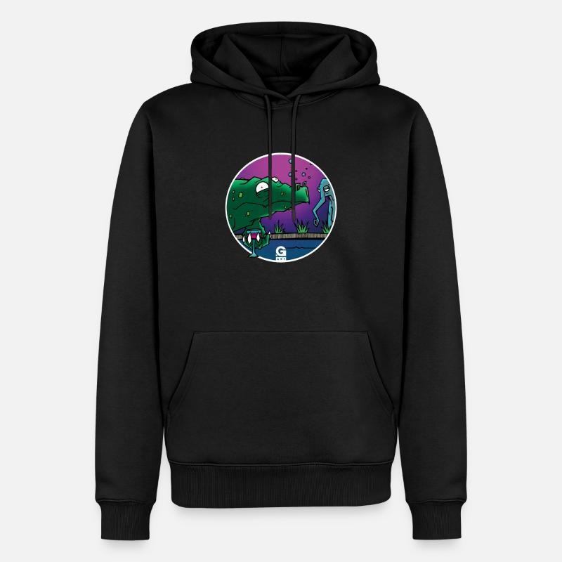 GIGGJOTT animate câlin - Sweat à capuche Premium bio Homme - noir