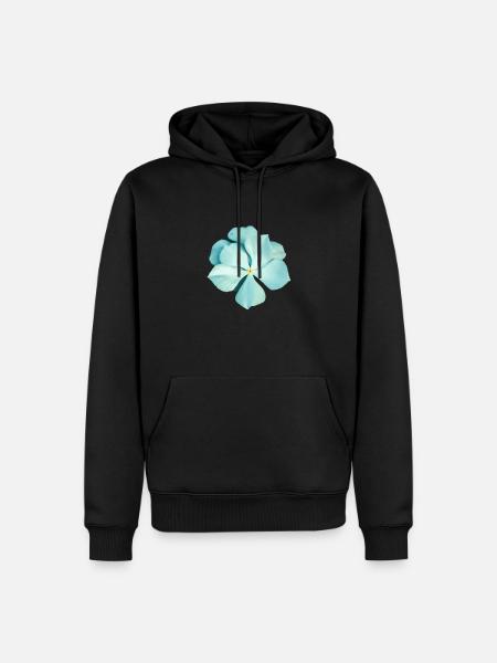 blue flower - Men’s Premium Organic Hoodie - black