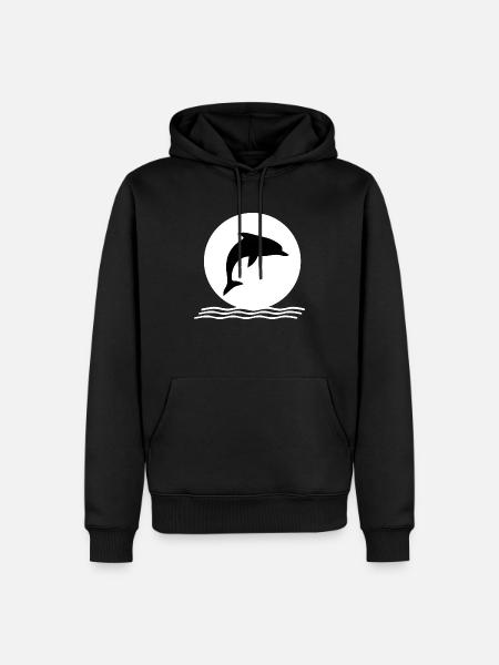 Dolfijn dolfijnen - Mannen Premium Bio hoodie - zwart