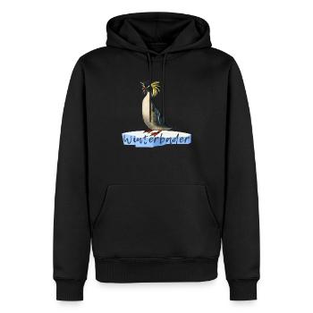 winterbader eisbader winter pinguin winterbaden - Männer Premium Bio Hoodie - Schwarz - Vorne - Nico (187cm)
