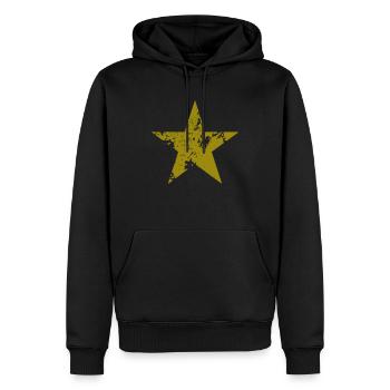 Cooler Stern Star - Männer Premium Bio Hoodie - Schwarz - Vorne - Nico (187cm)