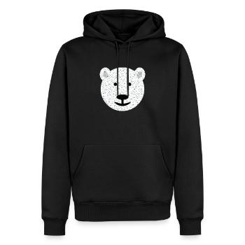 Ours Face Ours - Sweat à capuche Premium bio Homme - noir - Devant - Nico (187cm)