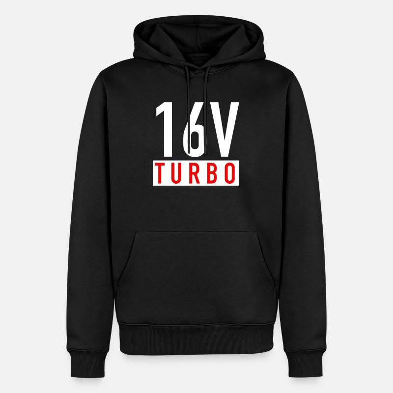 16V Turbo - Sweat à capuche Premium bio Homme - noir