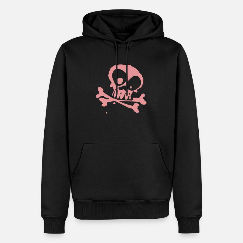 bone - Männer Premium Bio Hoodie - Schwarz