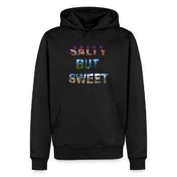 salty but sweet - Männer Premium Bio Hoodie - Schwarz - Vorne - Nico (187cm)