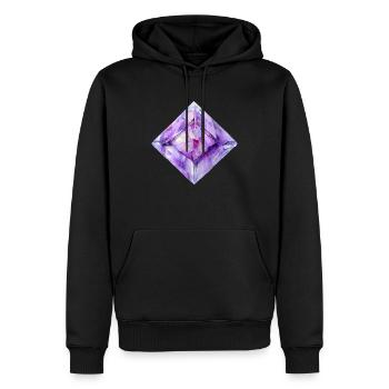Watercolor Crystal - Men’s Premium Organic Hoodie - black - Front - Nico (187cm)