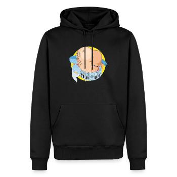 Haut & Tinte - Männer Premium Bio Hoodie - Schwarz - Vorne - Nico (187cm)