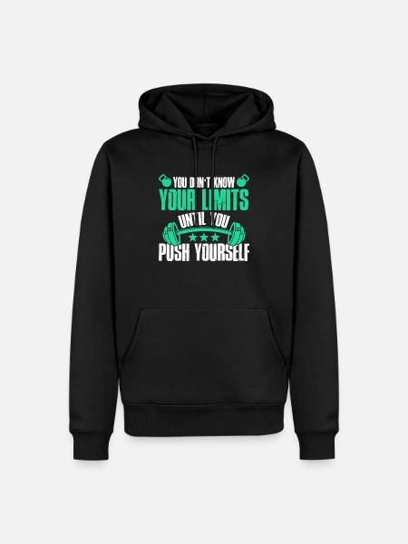 no limit push fitness - Men’s Premium Organic Hoodie - black