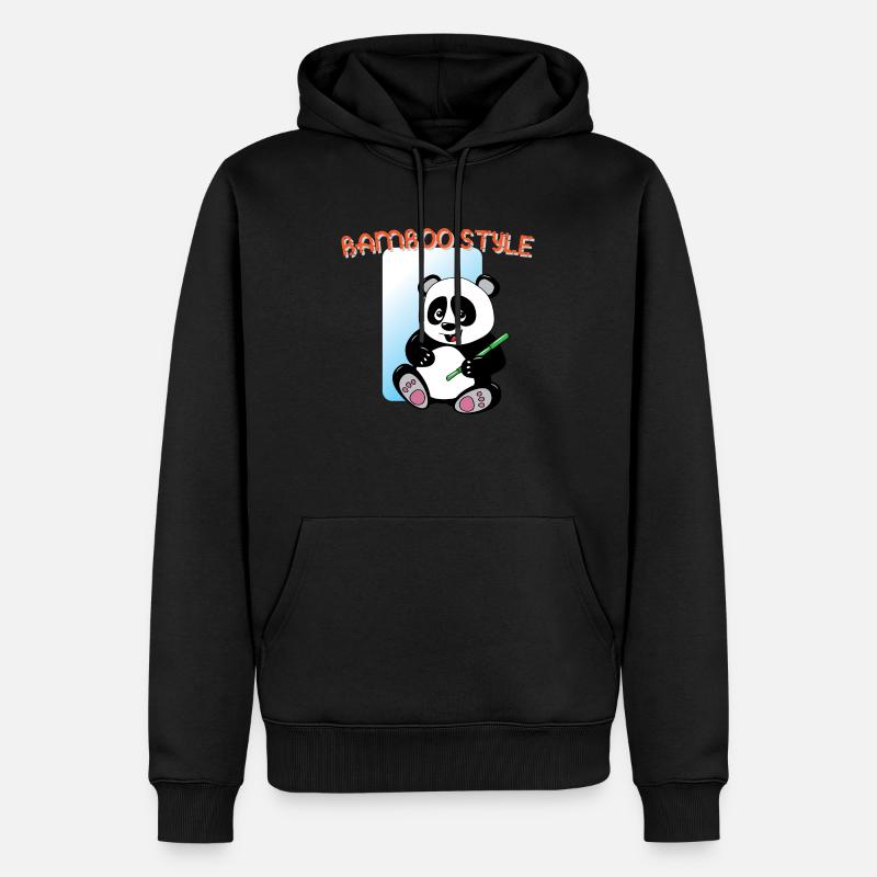 Panda Bamboo Style - Sweat à capuche Premium bio Homme - noir