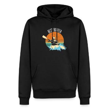 Meilleur(e) Boofer Whitewater Kayak - Sweat à capuche Premium bio Homme - noir - Devant - Nico (187cm)