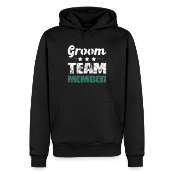 Groom Team - Männer Premium Bio Hoodie - Schwarz - Vorne - Nico (187cm)