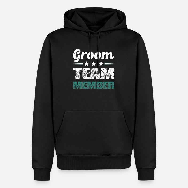 L’équipe du marié - Sweat à capuche Premium bio Homme - noir