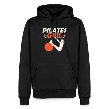 Pilates Girl Fitness Exercise Womem - Men’s Premium Organic Hoodie - black - Front - Nico (187cm)