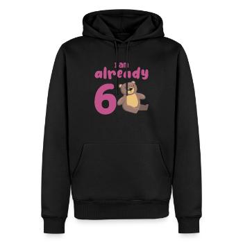 I am already 6 years old 6th birthday - Men’s Premium Organic Hoodie - black - Front - Nico (187cm)
