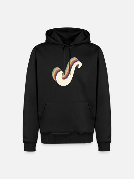 Letters S - Men’s Premium Organic Hoodie - black