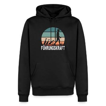 Laufenten indische Laufente Führungskraft - Männer Premium Bio Hoodie - Schwarz - Vorne - Nico (187cm)