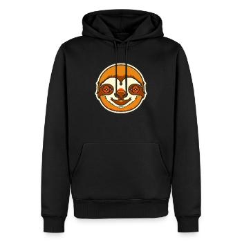 Faultier Retro Vintage Party Festival - Männer Premium Bio Hoodie - Schwarz - Vorne - Nico (187cm)