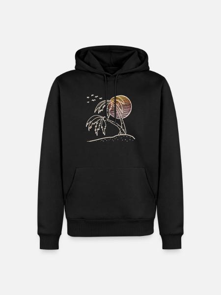 Hello Summer Beach Vibes - Men’s Premium Organic Hoodie - black