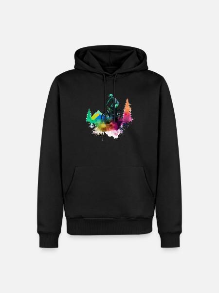 Mountain biking Johann - Men’s Premium Organic Hoodie - black