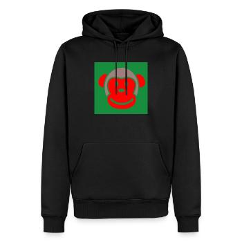 Glücklicher Affe Happy Monkey - Männer Premium Bio Hoodie - Schwarz - Vorne - Nico (187cm)