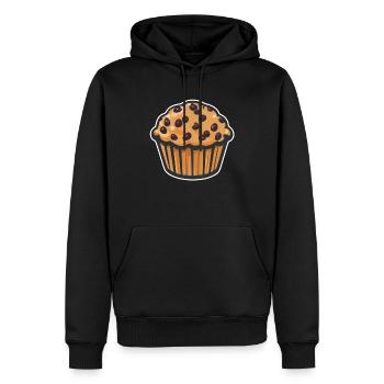 Muffin aux Pépites de Chocolat - Sweat à capuche Premium bio Homme - noir - Devant - Nico (187cm)