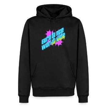 Eurodance Weltweit - Männer Premium Bio Hoodie - Schwarz - Vorne - Nico (187cm)