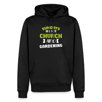 Sundays are for church and gardening funny gift - Sweat à capuche Premium bio Homme - noir - Devant - Nico (187cm)