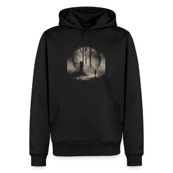 Echoes of the Vanished Hours - Men’s Premium Organic Hoodie - black - Front - Nico (187cm)