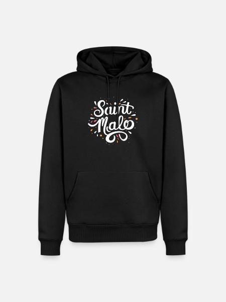 Saint-Malo - Sweat à capuche Premium bio Homme - noir