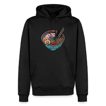 Ramen - Men’s Premium Organic Hoodie - black - Front - Nico (187cm)