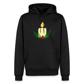 Brennende Neujahrskerze - Männer Premium Bio Hoodie - Schwarz - Vorne - Nico (187cm)
