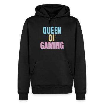 Queen of GAMING - Men’s Premium Organic Hoodie - black - Front - Nico (187cm)