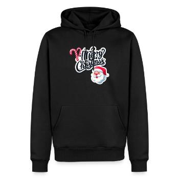 Merry Christmas - Sweat à capuche Premium bio Homme - noir - Devant - Nico (187cm)