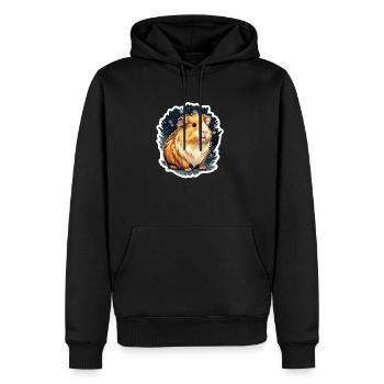 Winter guinea pig - Men’s Premium Organic Hoodie - black - Front - Nico (187cm)