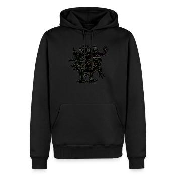 don't want to be humain i want to be frog - Sweat à capuche Premium bio Homme - noir - Devant - Nico (187cm)