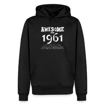 1961 - Legendary 63rd Anniversary - Men’s Premium Organic Hoodie - black - Front - Nico (187cm)