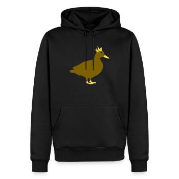 ente comic king - Männer Premium Bio Hoodie - Schwarz - Vorne - Nico (187cm)