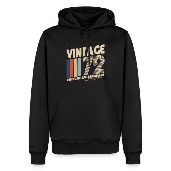 1972 - Männer Premium Bio Hoodie - Schwarz - Vorne - Nico (187cm)