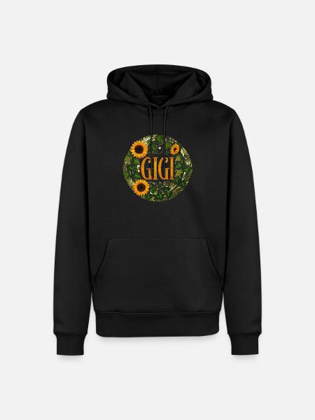 Gigi sunflowers - Men’s Premium Organic Hoodie - black