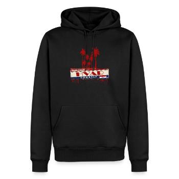 Croatie HRVATSKA Croatie HRV HRH Zagreb Splithvar - Sweat à capuche Premium bio Homme - noir - Devant - Nico (187cm)